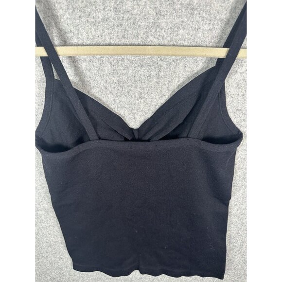 Vintage Bebe Tank Top Cami Grunge M/L Y2K Black Sweetheart Stretch Sexy Womens - Picture 11 of 11